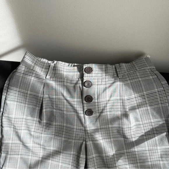 ZARA Plaid High-Waisted Trousers | Size M - Picture 2 of 9